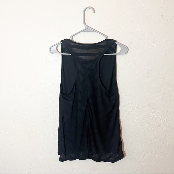 Athleta Kettlebella Tank Top Sheer Racerback Workout S Black - Picture 4 of 6